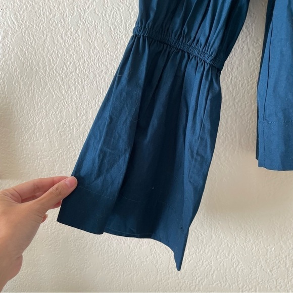 FREE PEOPLE Another Eternity Eyelet Bell Sleeve Top Blue - Picture 11 of 16